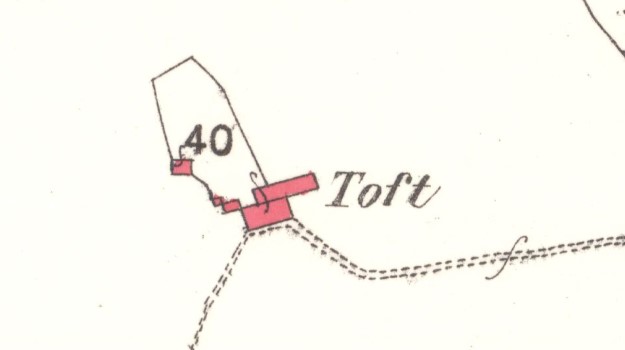 Historic map of Tofts house