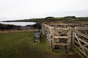 S wall of former lifeboat station in relation to western slipway
