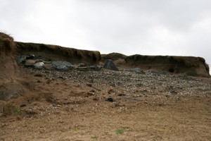 Site looking South. Note fire-cracked stone in the foreground.