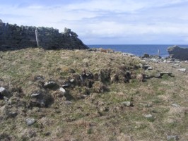 Grassy mound on field side