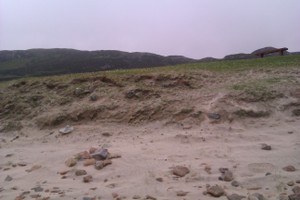 View of coast edge at Traigh Geiraha