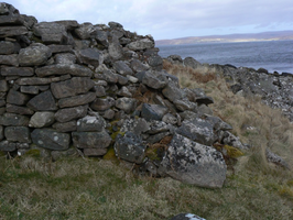 Port Henderson kiln, detail of the wall showing tumble
