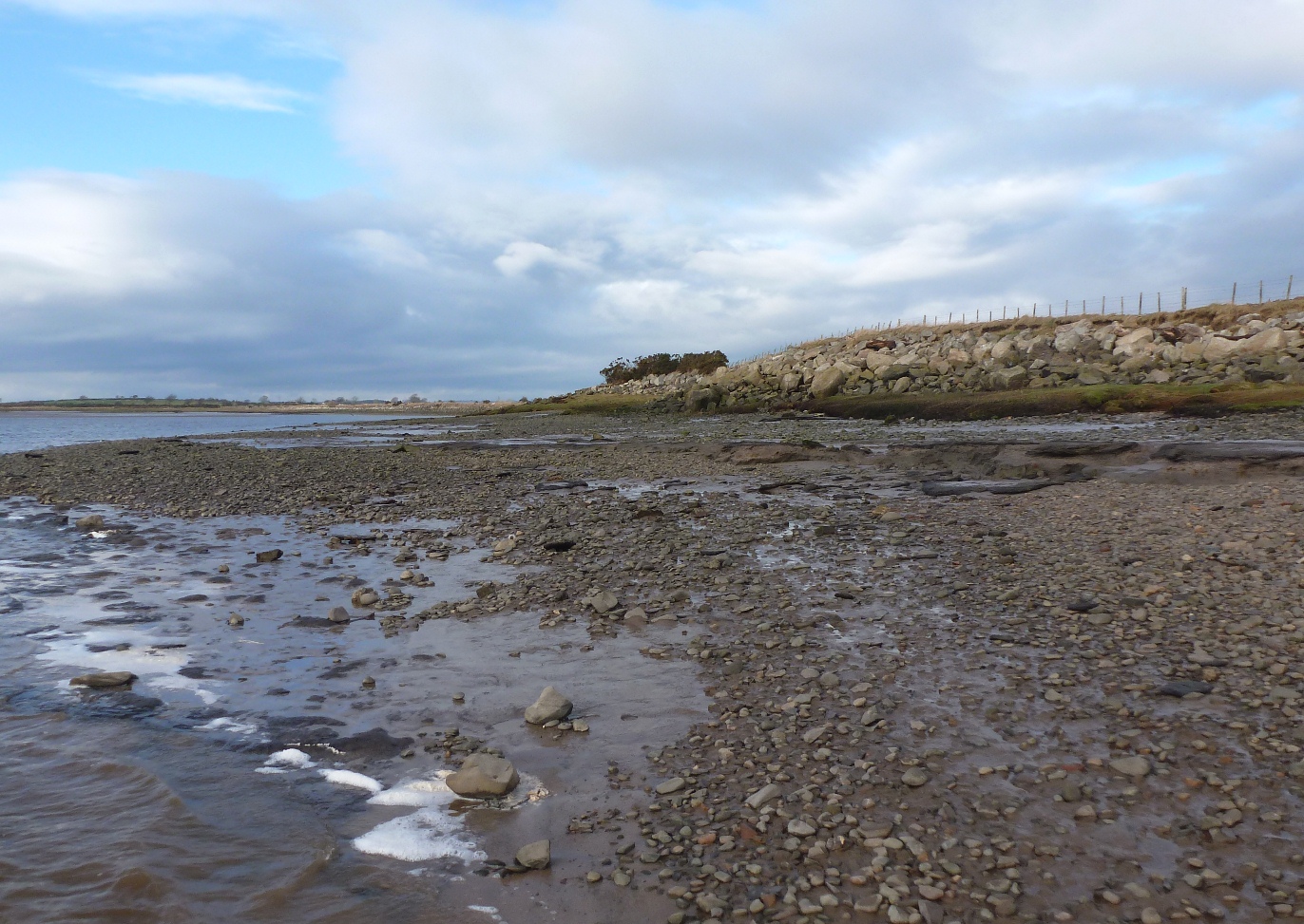 Redkirk Point - context showing layers and sea defence