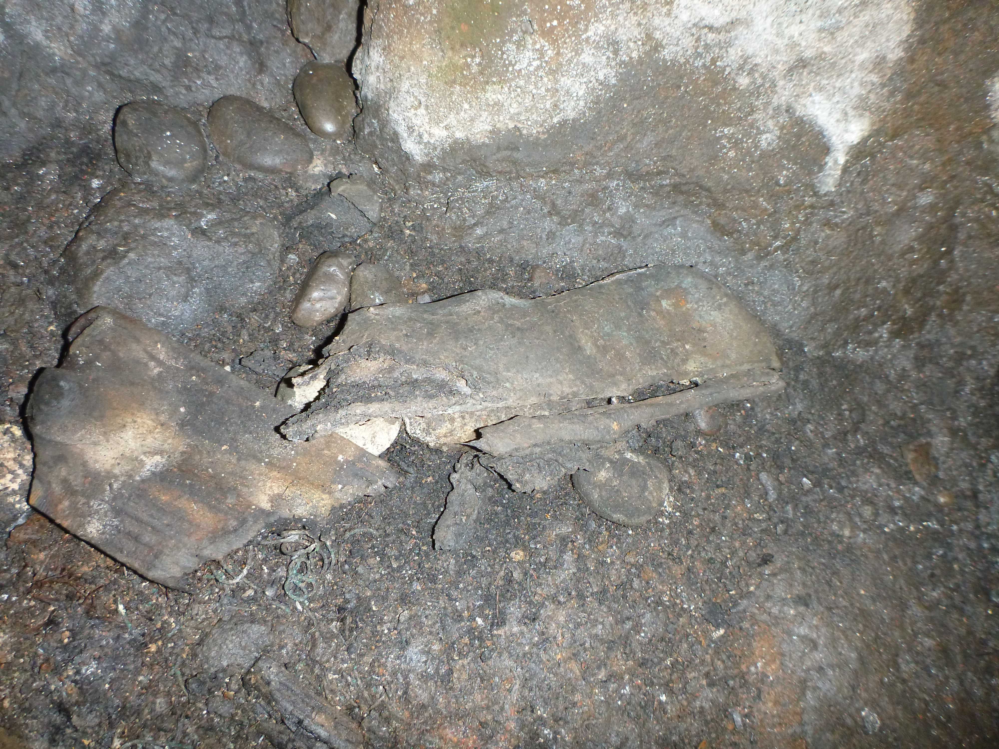 Partial remains of a possible shoe