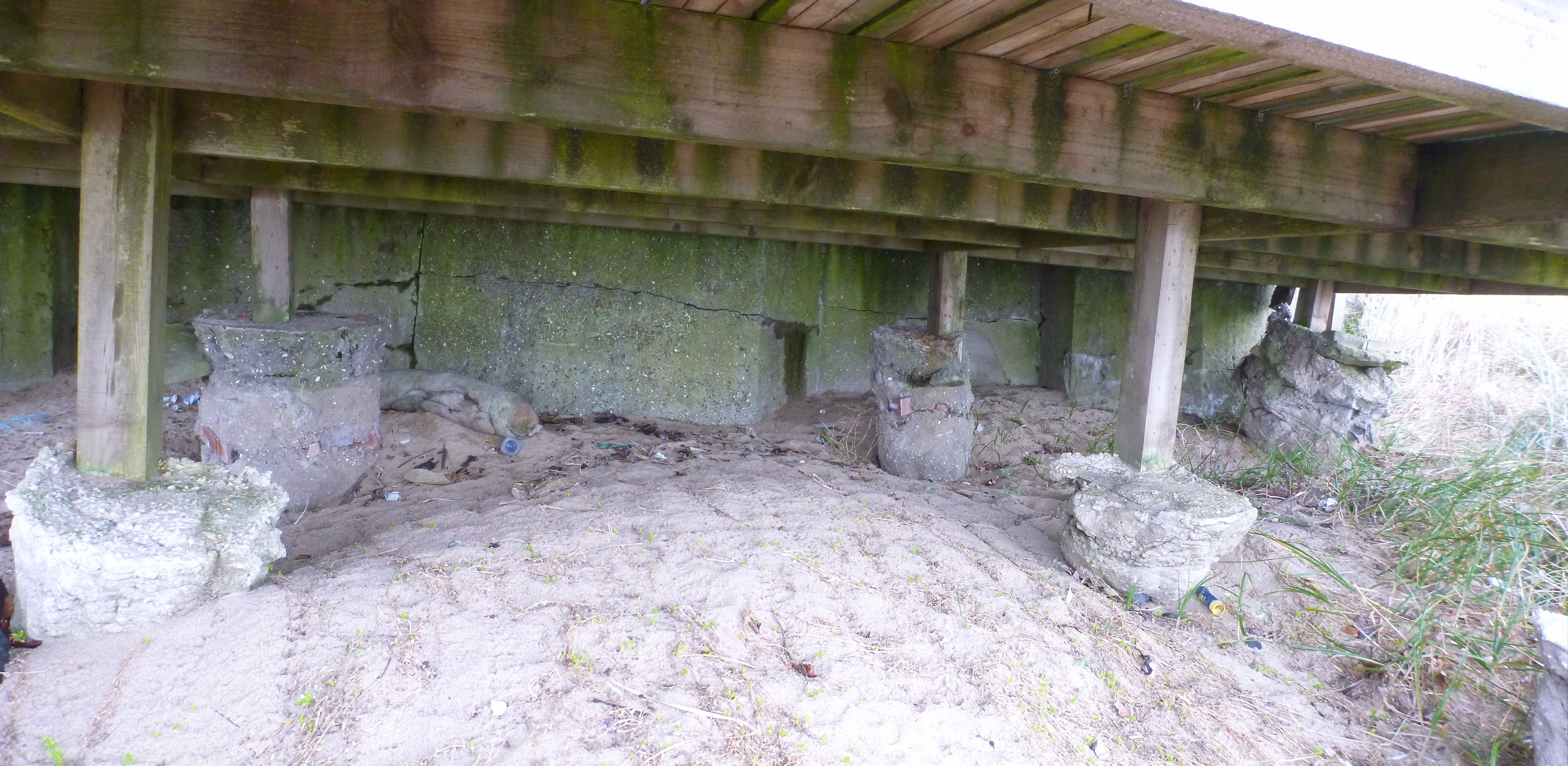 Detail of coastal defence wall