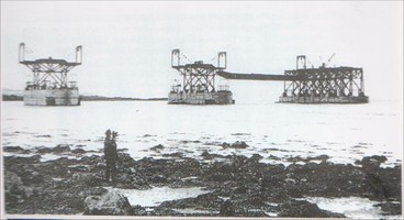 Garlieston Bay 1943 caisson being tested at Rigg Bay