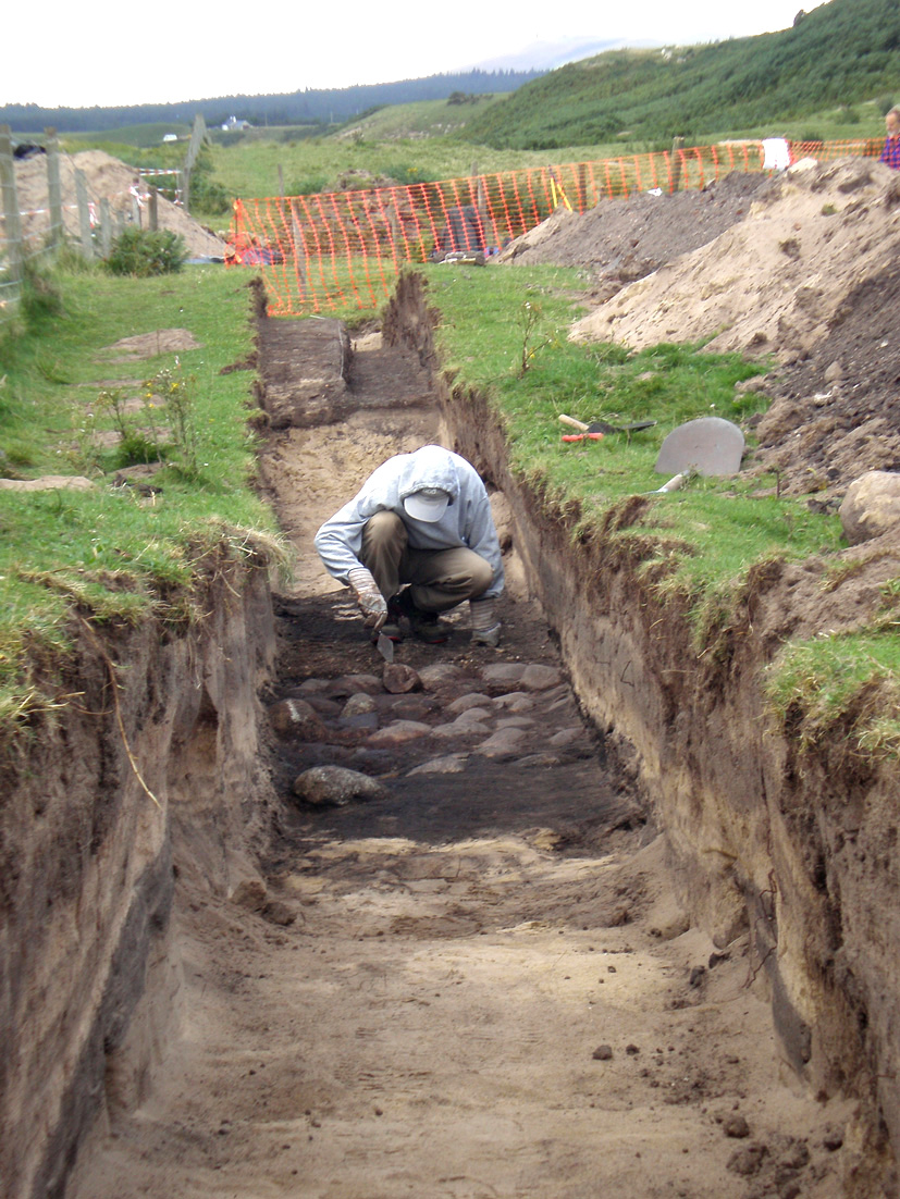 Waggon Road under excavation, 2009, looking west
