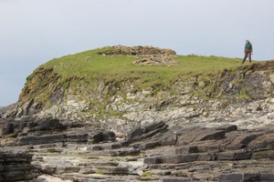 Knowe of Skea, Berst Ness coast edge on south east side of promontory
