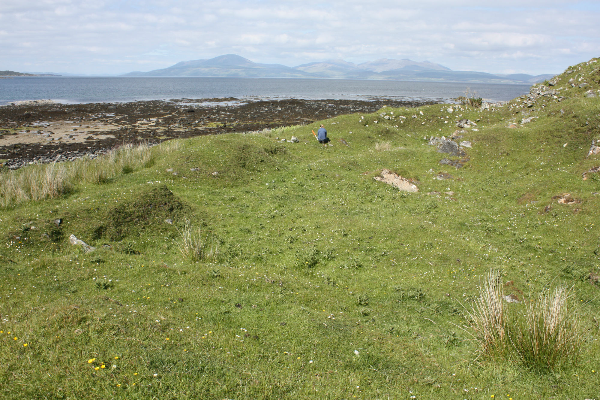 Kildonan Point, view of lower enclosure from above