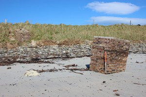 Whalehead, brick support for sewage pipe