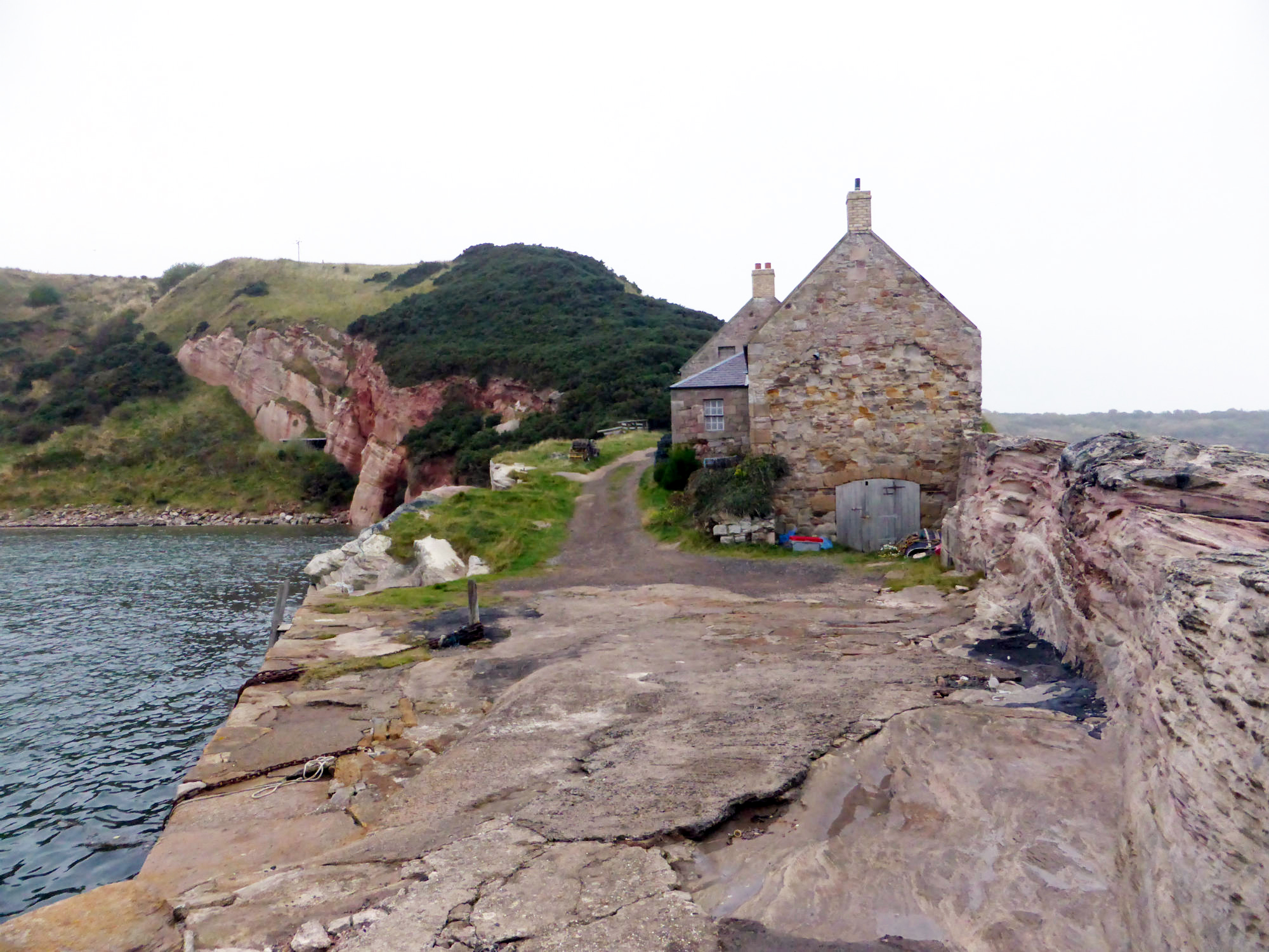 Harbour cottages, looking W