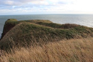 View of the earthworks facing the sea