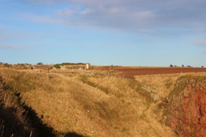 Burial ground from adjacent coast edge