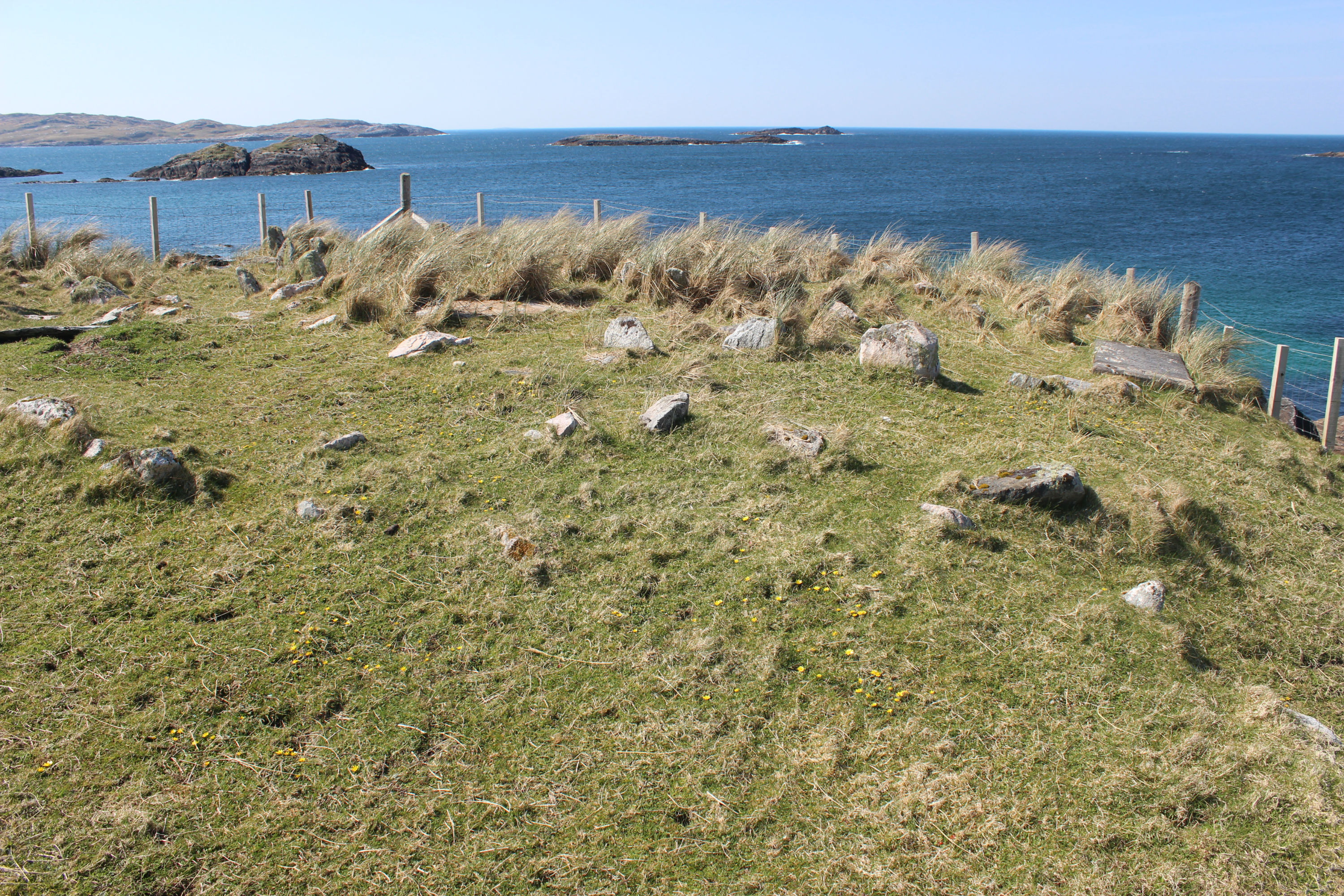 Cemetery enclosure facing towards the sea