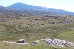 General view across hinterland behind settlement showing cultivation ridges