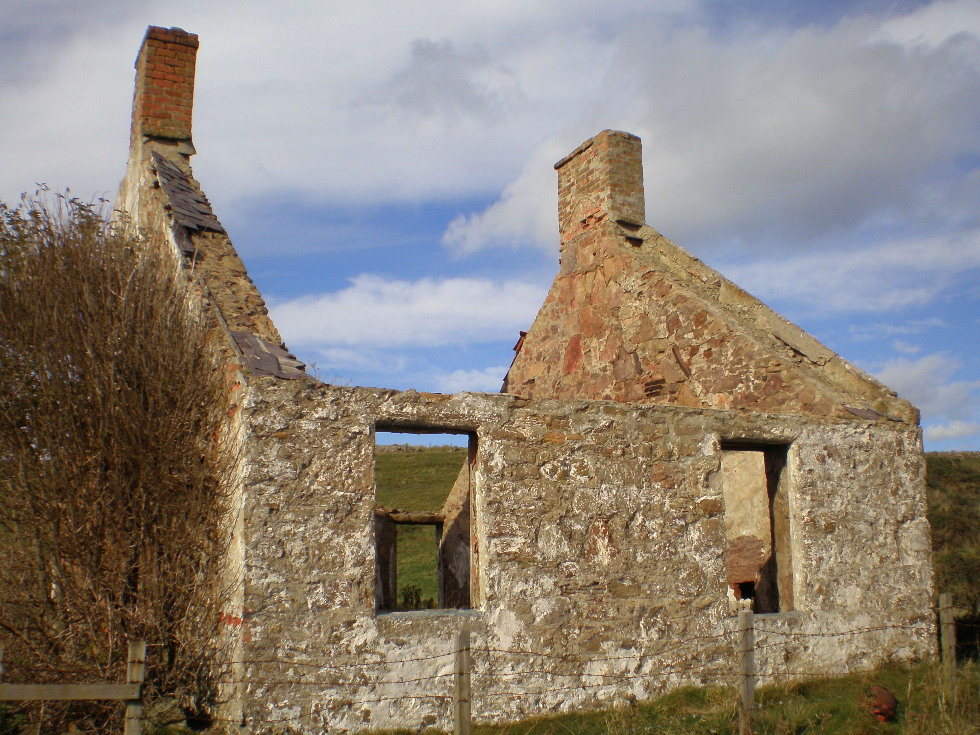 View of south facing front of Bothy, looking NE