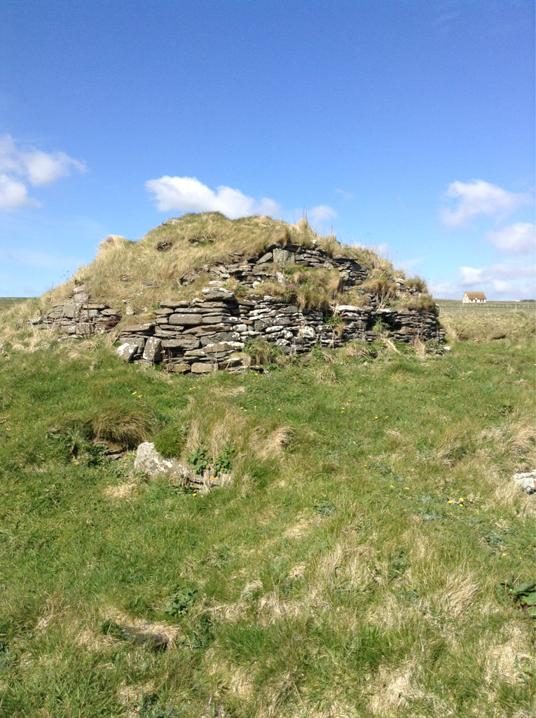 Base of tower on site of original Tress Barry monument on top of broch