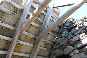 South hut internal roof structure