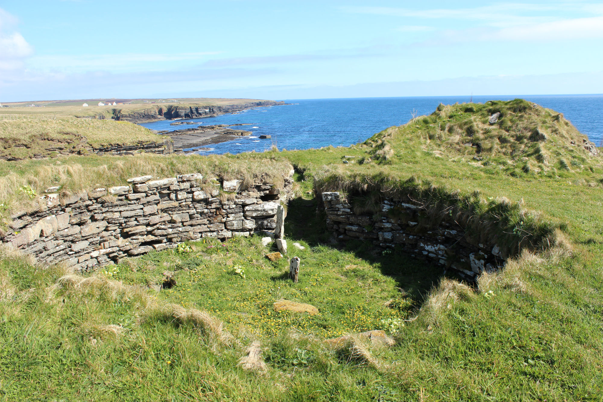 Interior of broch with excavation spoil tip