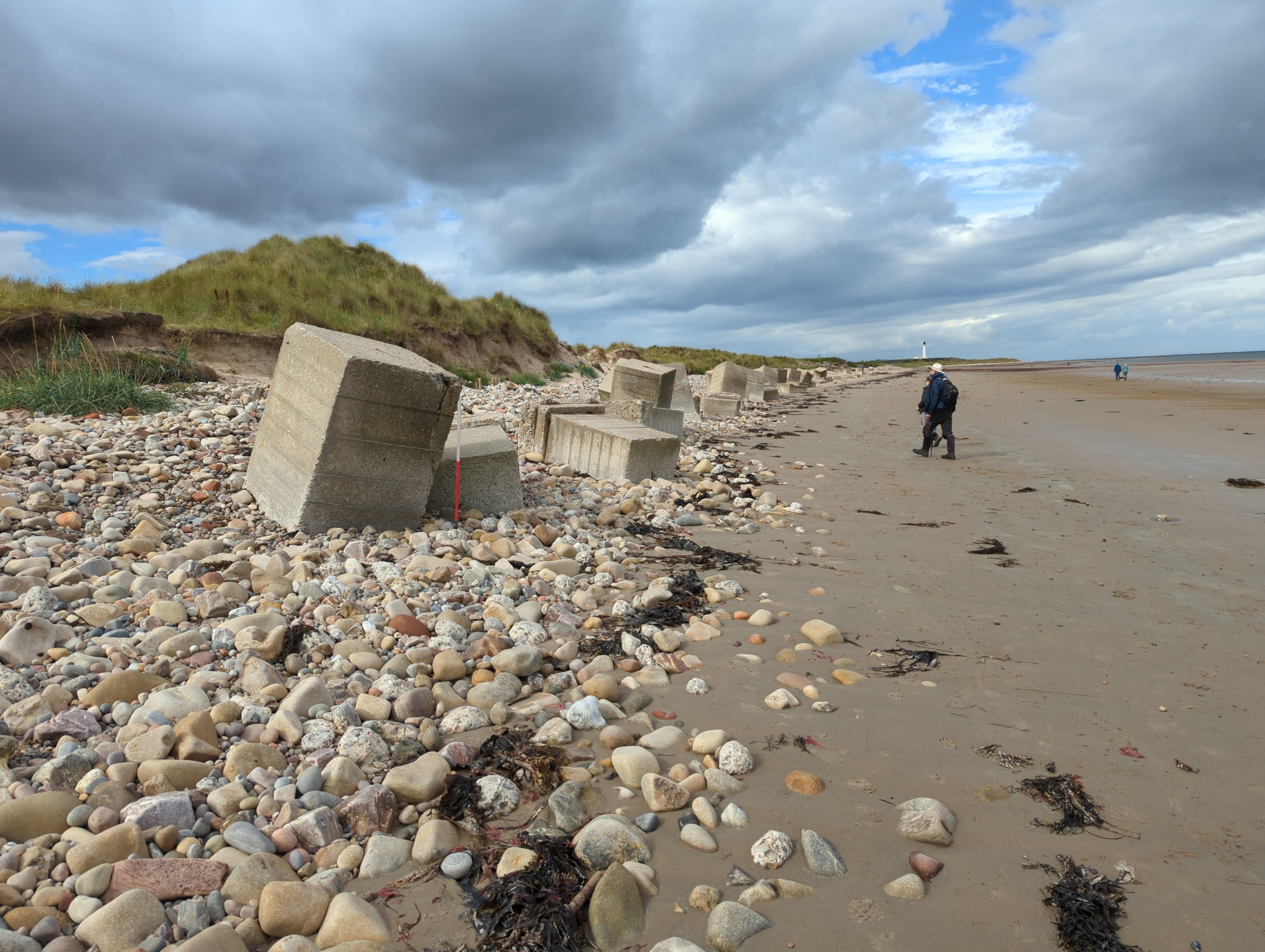 Anti-tank blocks, on western half of West beach