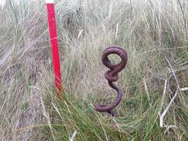 Close up of securing peg