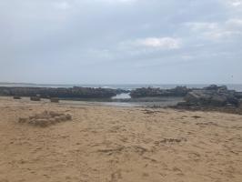 Harbour built using anti tank blocks