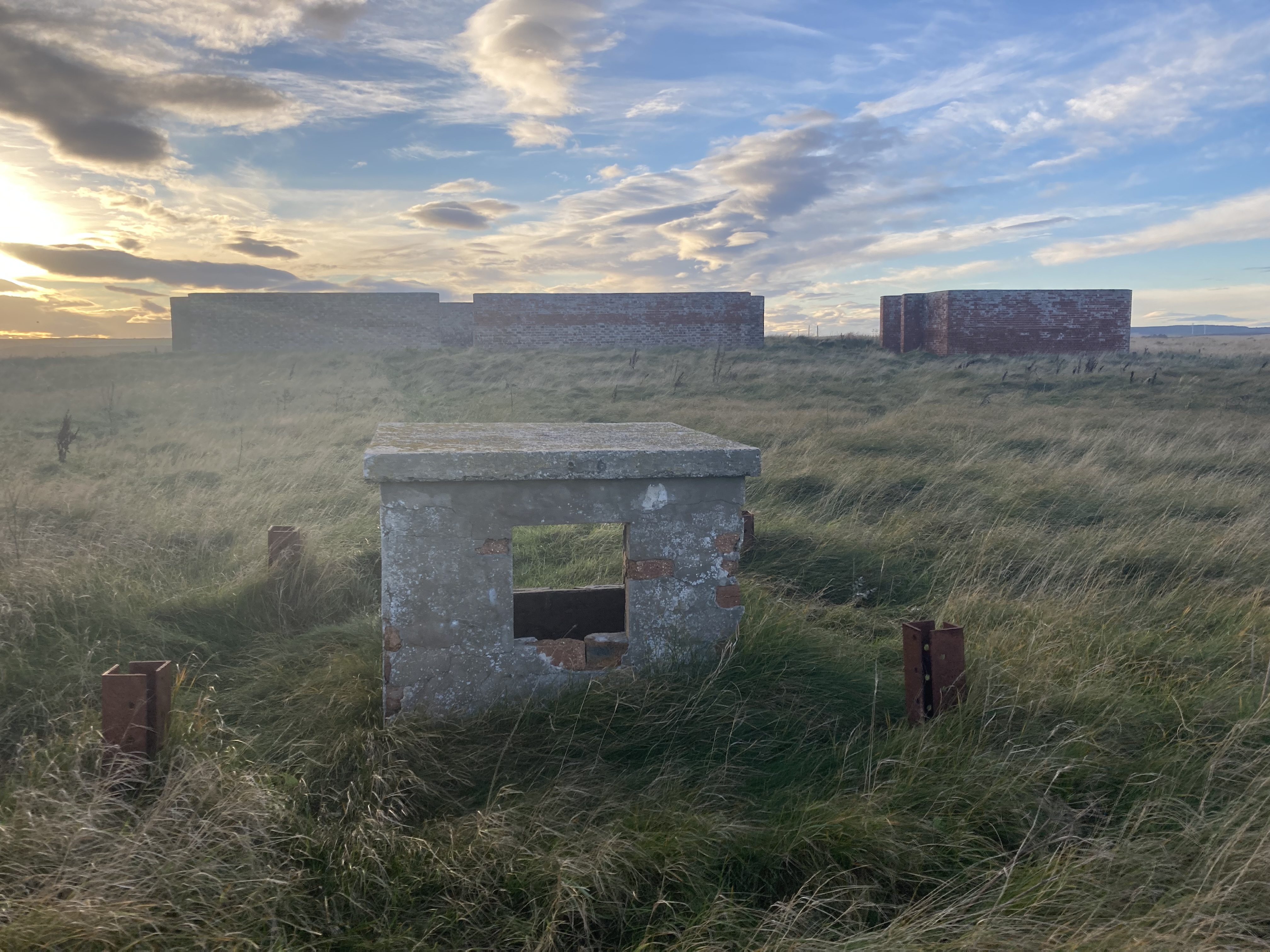 Mast base, looking west