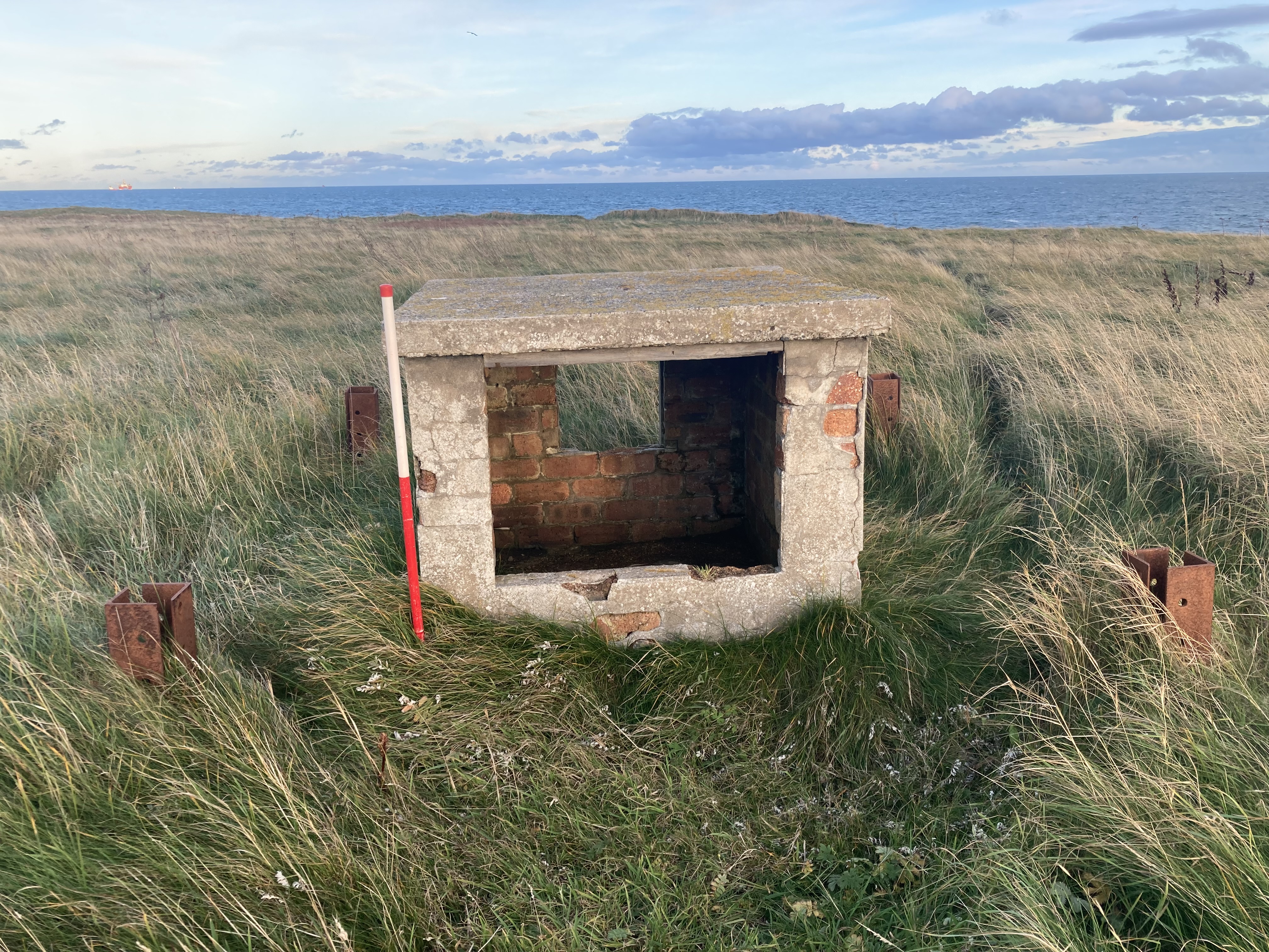 Mast base, looking east.
