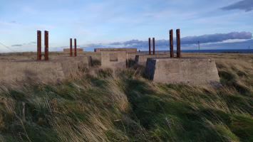 Mast base, looking east