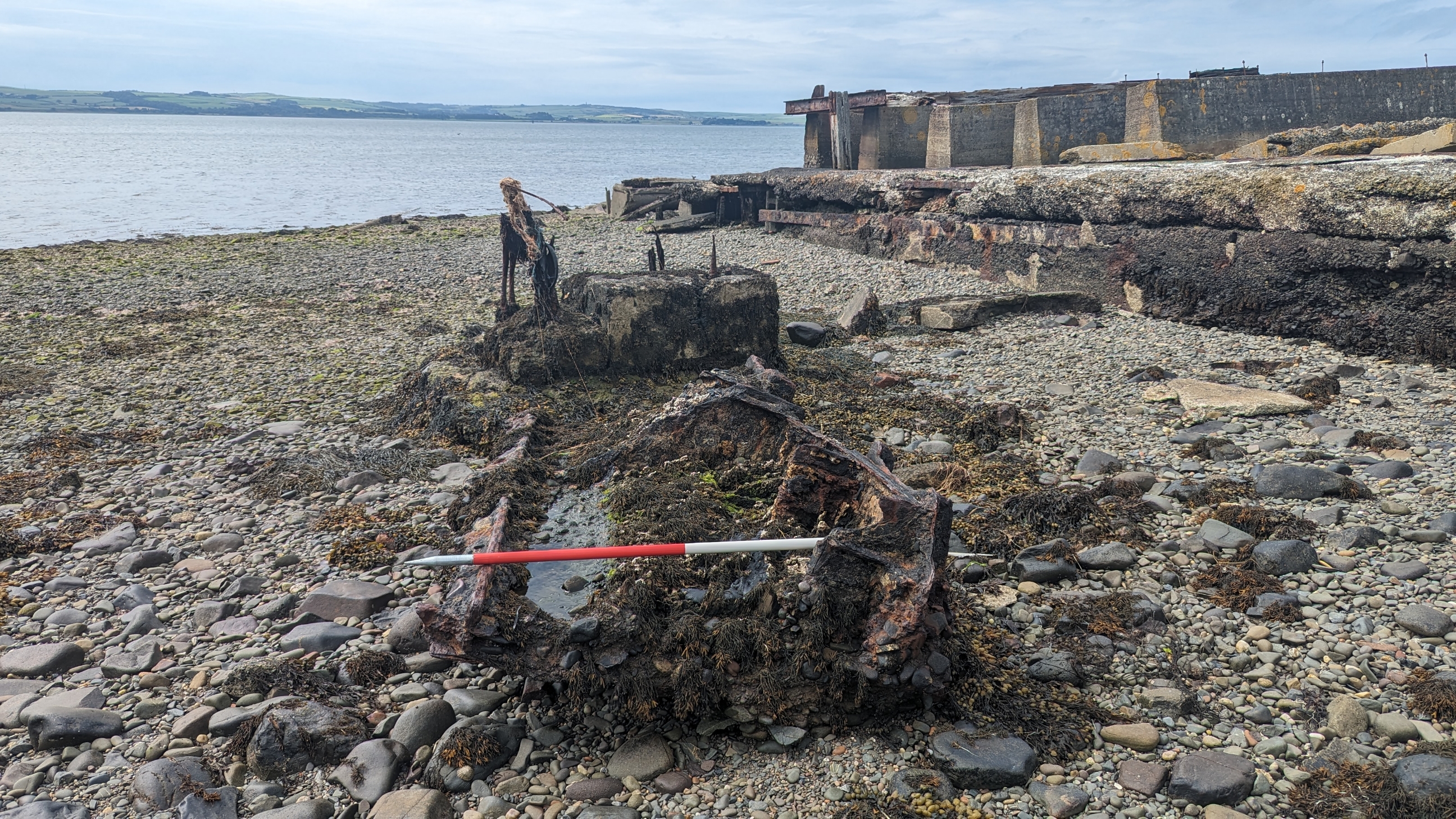 Unidentified object on the Southside of the rail slipway. Location 4 on site map.