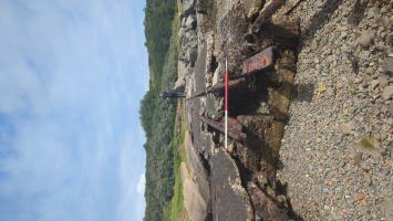 Rail slipway looking East. Location 2 on site map.