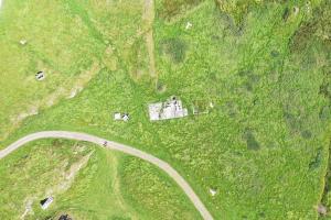 Aerial shot of site